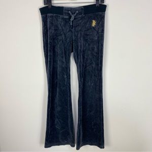 Juicy Couture Boy League Velvet Grey Track Suit Pants Trendy Y2K